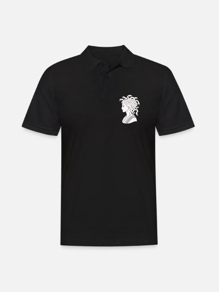 Medusa Head with Snakes - Men's Polo Shirt - black