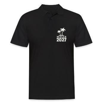 Malle Insel 2027 Grafik - Männer Poloshirt - Schwarz - Vorne - Kai (181cm)