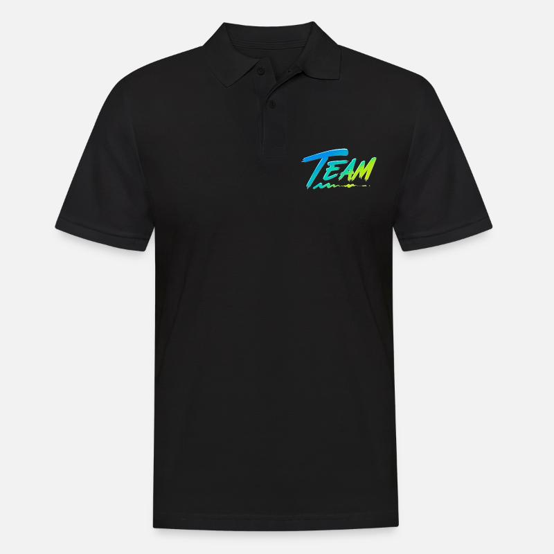 Team - Männer Poloshirt - Schwarz