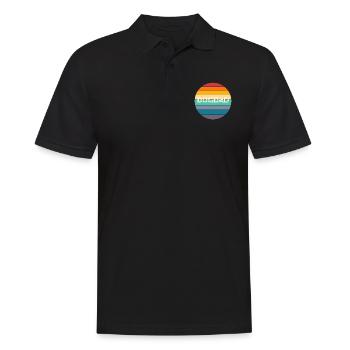 Rainbow Dog Papa Rétro Vintage - Polo Homme - noir - Devant - Kai (181cm)