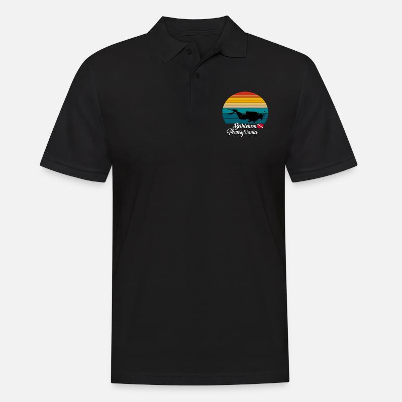 Bethlehem Pennsylvania Diving - Männer Poloshirt - Schwarz