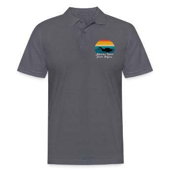 Île de Fakarava Français Polynésie Plongée - Polo Homme - charbon - Devant - Nico (186cm)