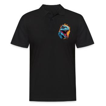 T-Rex Dinosaur Dino Tyrannosaurus Rex Vintage - Men's Polo Shirt - black - Front - Kai (181cm)