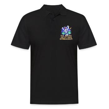 Gymnasiast Schulwechsel zum Gymnasium Schlagzeug - Männer Poloshirt - Schwarz - Vorne - Kai (181cm)