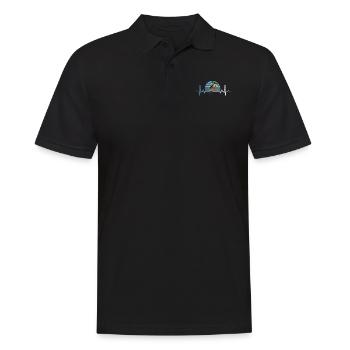 Wing foiling battement du cœur ECG - Polo Homme - noir - Devant - Kai (181cm)
