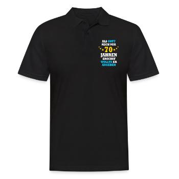70 Jahre Frauen Männer 70. Geburtstag Geschenk - Männer Poloshirt - Schwarz - Vorne - Kai (181cm)