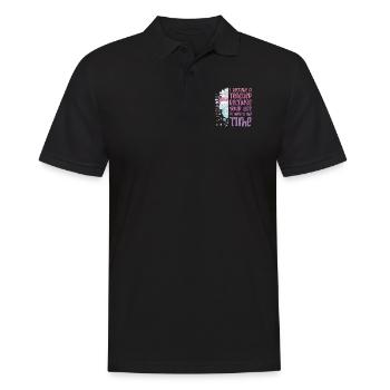 Lehrerin - Männer Poloshirt - Schwarz - Vorne - Kai (181cm)