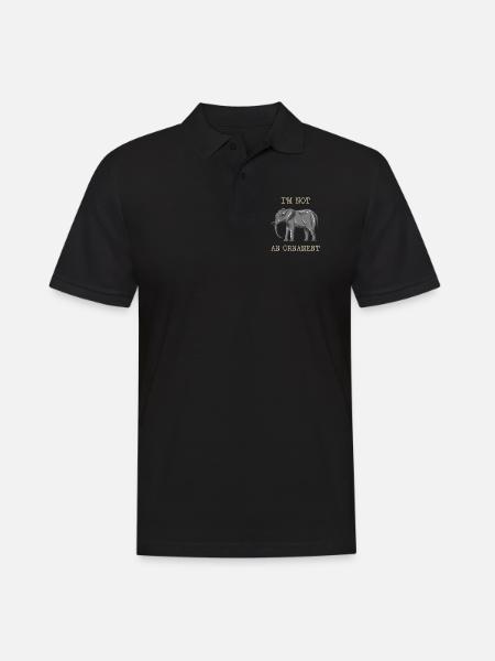 Elefant Tierschutz - Männer Poloshirt - Schwarz