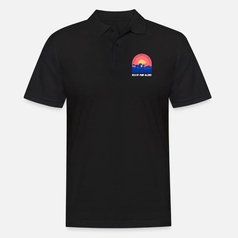 Pferd Hund Pony - Männer Poloshirt - Schwarz