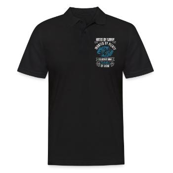 Fische Astrologie Sternbild - Männer Poloshirt - Schwarz - Vorne - Kai (181cm)