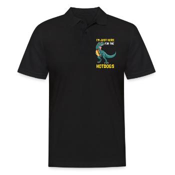 I'm Just here For The Hotdogs - Men's Polo Shirt - black - Front - Kai (181cm)