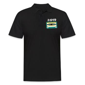 Cassette 2019 Vintage Anniversary 2019 - Men's Polo Shirt - black - Front - Kai (181cm)