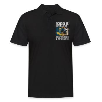 Schnee Piste Sport Winterurlaub - Männer Poloshirt - Schwarz - Vorne - Kai (181cm)
