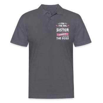 Sibling Love Offspring Child - Men's Polo Shirt - charcoal grey - Front - Nico (186cm)