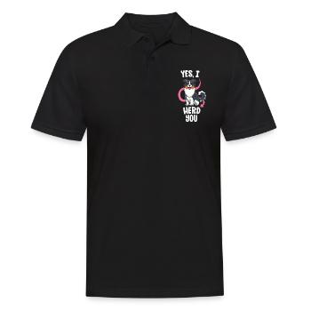 Funny Australian Shepherd Mom Gifts Aussie Yes I - Men's Polo Shirt - black - Front - Kai (181cm)