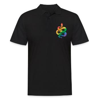 LGBT Pride Snake DRAPEAU LGBTQ Couleurs Gay Pride - Polo Homme - noir - Devant - Kai (181cm)