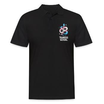Transsexual Pride Stuff Trans Flag Couleurs Serpent - Polo Homme - noir - Devant - Kai (181cm)
