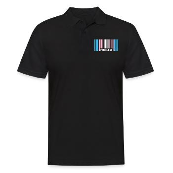 Inestimable Trans Pride Code-barres Transgenre subtil - Polo Homme - noir - Devant - Kai (181cm)