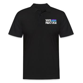 Vous comptez ruban de sensibilisation à la prévention du suicide - Polo Homme - noir - Devant - Kai (181cm)