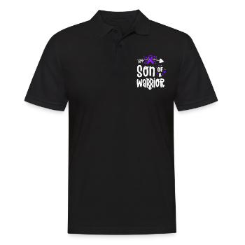 Son Of A Warrior Hodgkins Lymphoma Cancer - Men's Polo Shirt - black - Front - Kai (181cm)