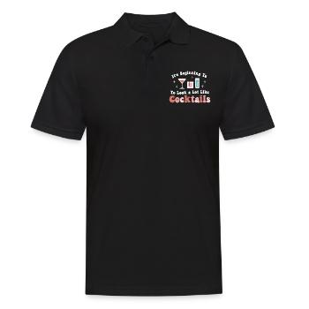 Beginnen, wie Cocktails Weihnachten auszusehen - Männer Poloshirt - Schwarz - Vorne - Kai (181cm)