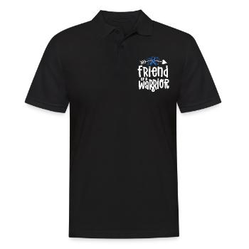 Friend Of A Warrior Support Team Darmkrebs - Männer Poloshirt - Schwarz - Vorne - Kai (181cm)