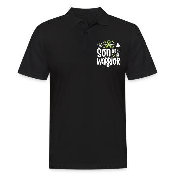 Sohn eines Kriegers Lymphom Krebs Bewusstsein Familie - Männer Poloshirt - Schwarz - Vorne - Kai (181cm)