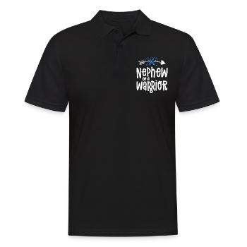 Neffe eines Krieger-Support-Teams Darmkrebs - Männer Poloshirt - Schwarz - Vorne - Kai (181cm)