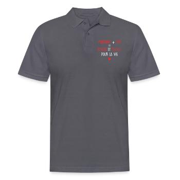 Marraine et bb complices - Marraine et bébé - Polo Homme - charbon - Devant - Nico (186cm)