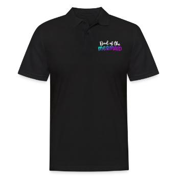 Dad Of The Mermaid Girl Family Matching Mermaid - Men's Polo Shirt - black - Front - Kai (181cm)