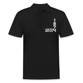 50th birthday 1974 year of birth - Men's Polo Shirt - black - Front - Kai (181cm)