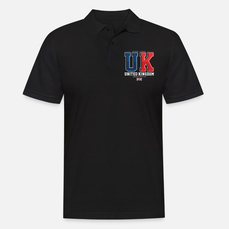 UK - Männer Poloshirt - Schwarz