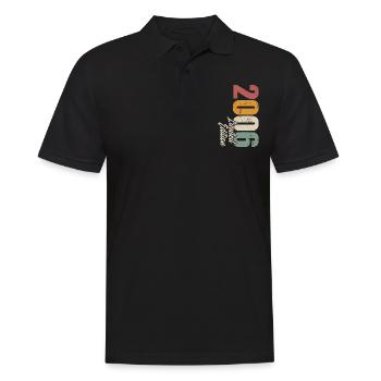 18e anniversaire 2006 Année de naissance - Polo Homme - noir - Devant - Kai (181cm)