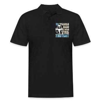 70. Geburtstag Lustige Sprüche - Männer Poloshirt - Schwarz - Vorne - Kai (181cm)