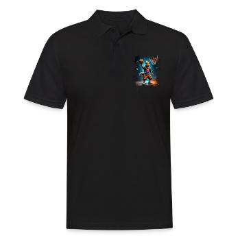 Joueur de basket-ball Squirrel Basketball - Polo Homme - noir - Devant - Kai (181cm)