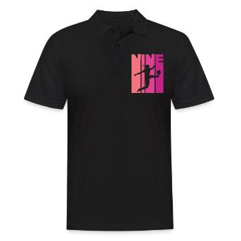 Footballeur Football 9ème Anniversaire - Polo Homme - noir - Devant - Kai (181cm)