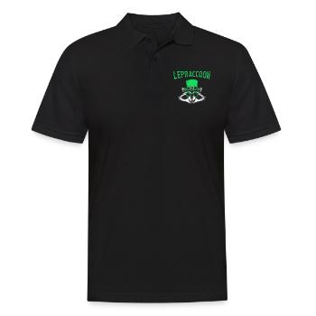 Lepraccoon Funny Irisch Saint Patrick Kobold - Männer Poloshirt - Schwarz - Vorne - Kai (181cm)