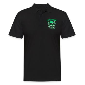 Lepraccoon Kobold Irisch Waschbär Saint Patrick - Männer Poloshirt - Schwarz - Vorne - Kai (181cm)