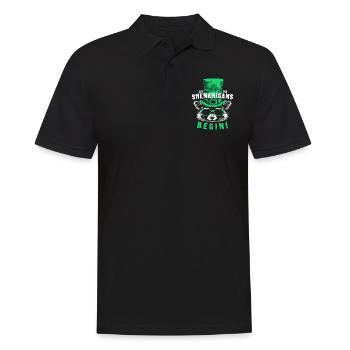 Que les manigances commencent ! Raton laveur de la Saint-Patrick - Polo Homme - noir - Devant - Kai (181cm)
