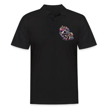 Monstre zombie licorne - Polo Homme - noir - Devant - Kai (181cm)