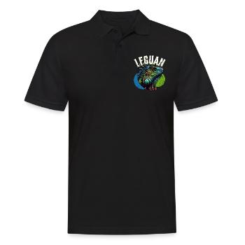 Leguan - Männer Poloshirt - Schwarz - Vorne - Kai (181cm)