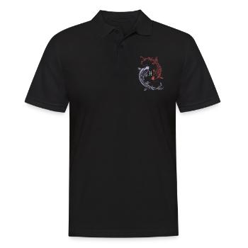 Zodiac Pisces Pisces Symbol Astrology - Men's Polo Shirt - black - Front - Kai (181cm)
