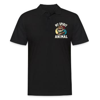 Bartagame Bartagamen Bearded Dragon - Men's Polo Shirt - black - Front - Kai (181cm)