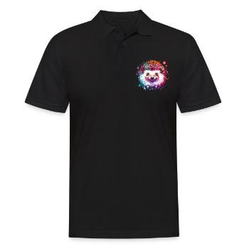 Hedgehog - Men's Polo Shirt - black - Front - Kai (181cm)