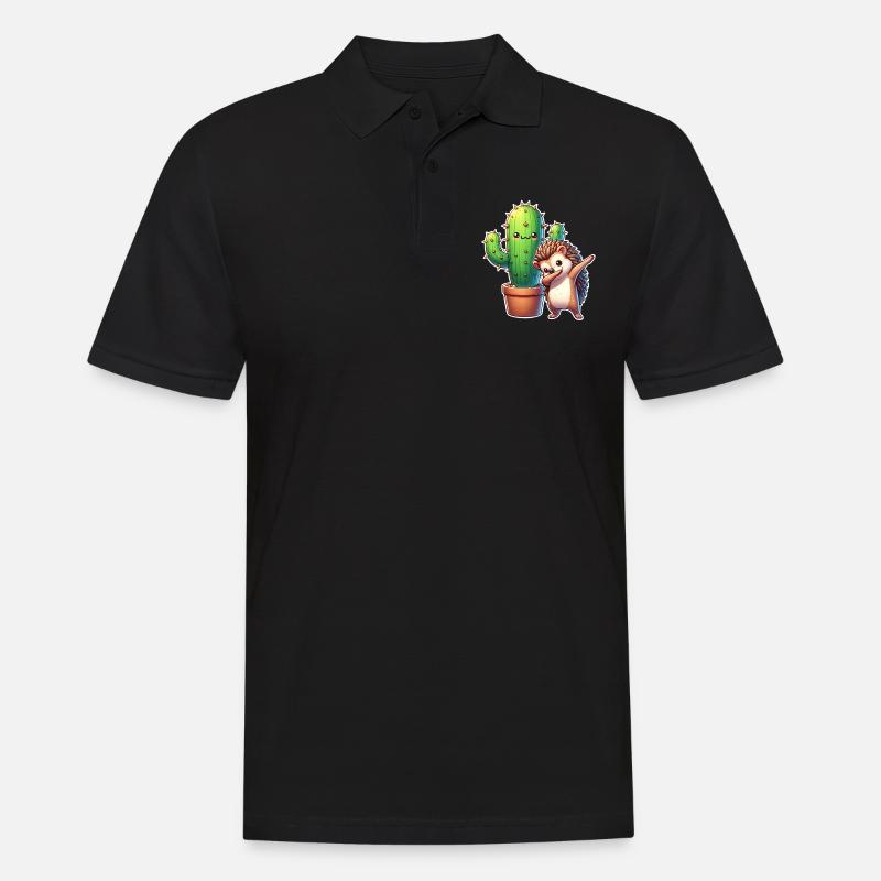 Cactus hérisson - Polo Homme - noir