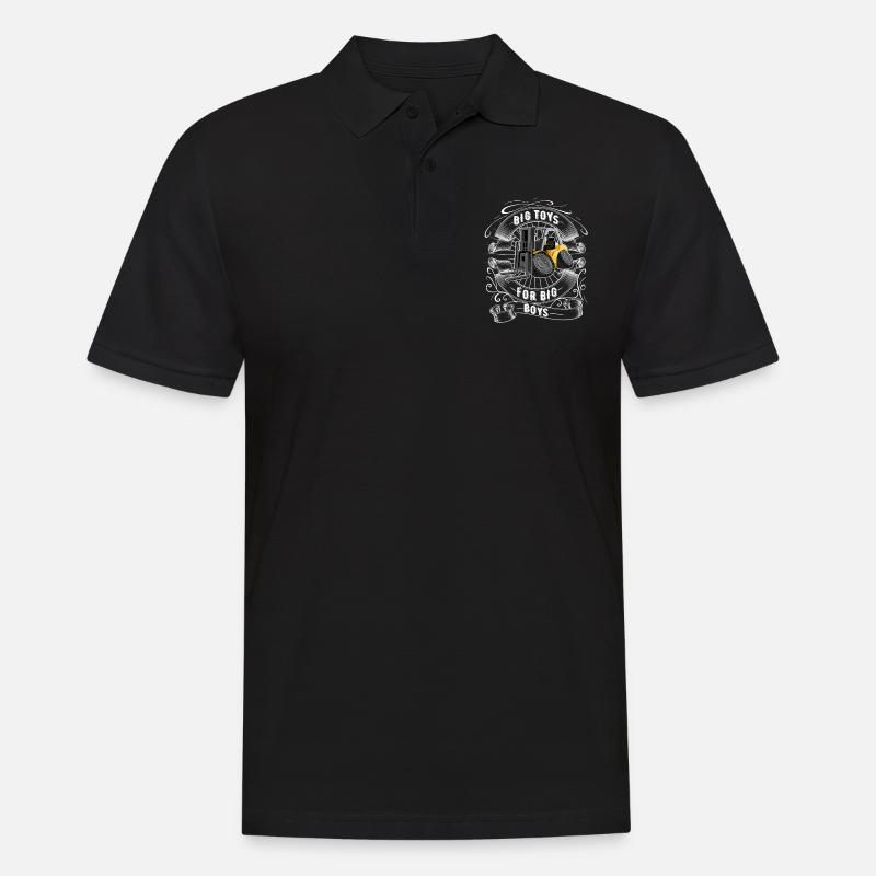 Staplerfahrer - Männer Poloshirt - Schwarz