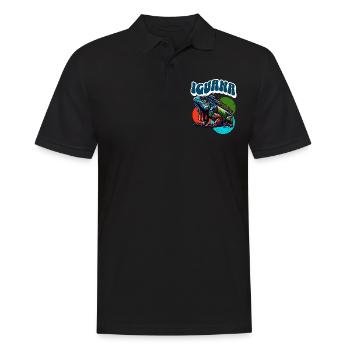 Iguana - Men's Polo Shirt - black - Front - Kai (181cm)