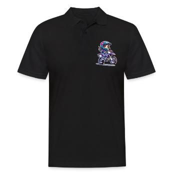 Motocross Femmes Filles Fille - Polo Homme - noir - Devant - Kai (181cm)