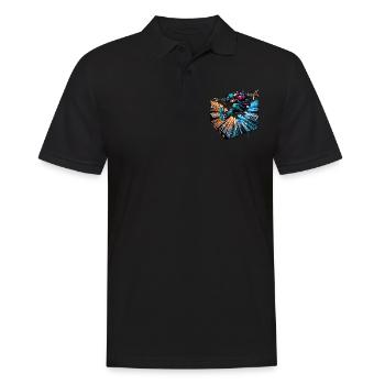 Parkour - Männer Poloshirt - Schwarz - Vorne - Kai (181cm)