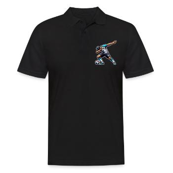 Joueur de football - Polo Homme - noir - Devant - Kai (181cm)